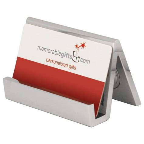 Personalized Business Card Holder With Clock .